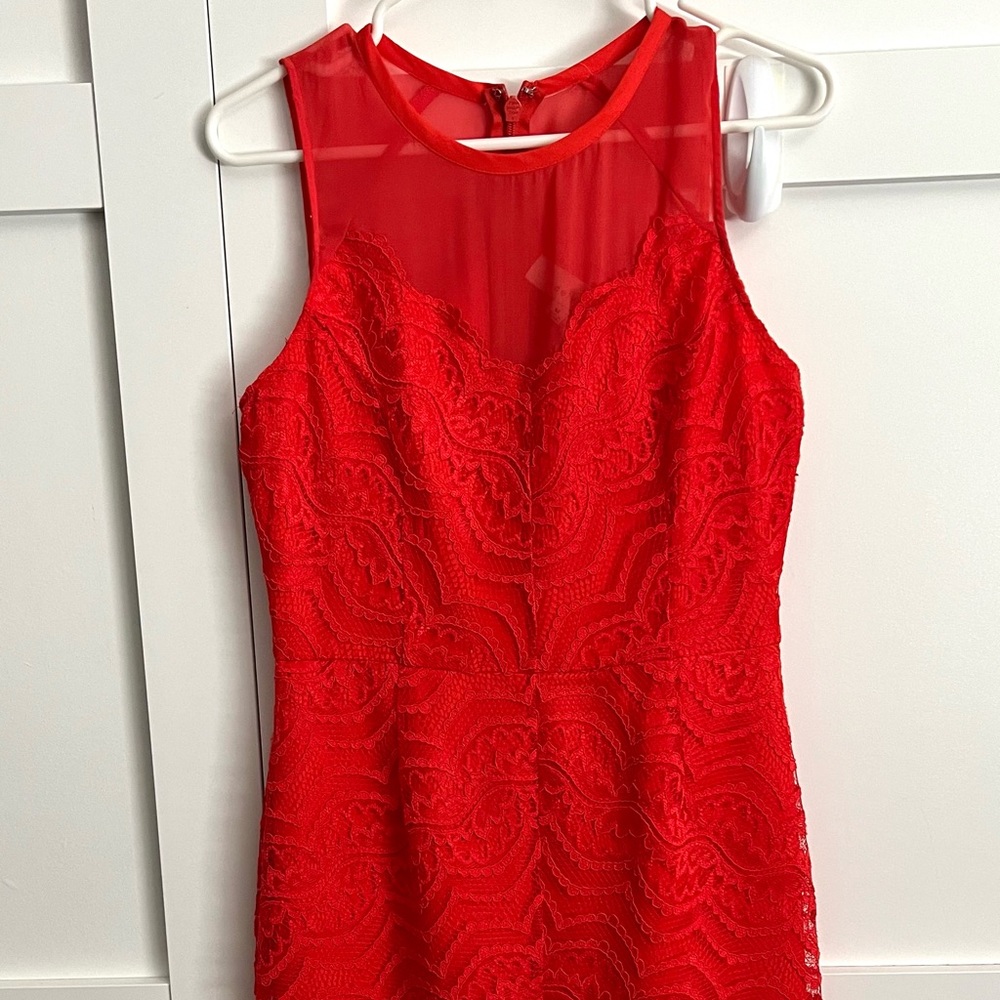 Adelyn Rae Coral Lace Dress